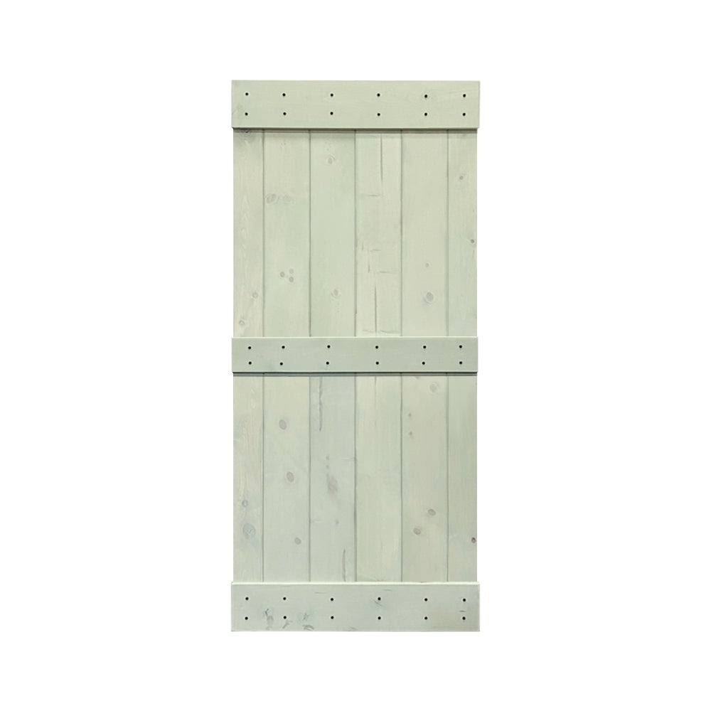 Stained Solid Wood Interior Sliding Barn Door - Ocean Blue - 36 x 84 C493107