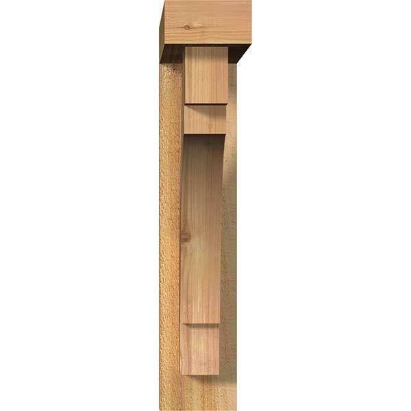 Rough Sawn Bracket with Offset Brace, Western Red Cedar A1620