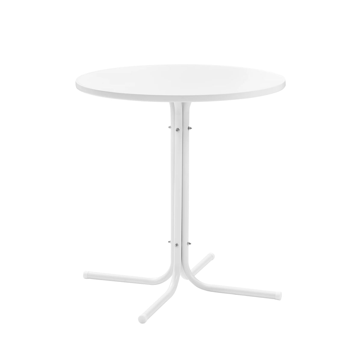 White Satin Metal Outdoor Bistro Table N9385