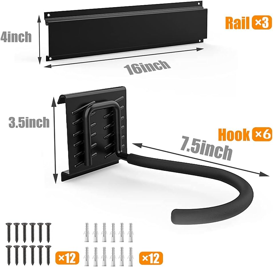 6 Bike Wall Mount Bike Storage Rack S1820