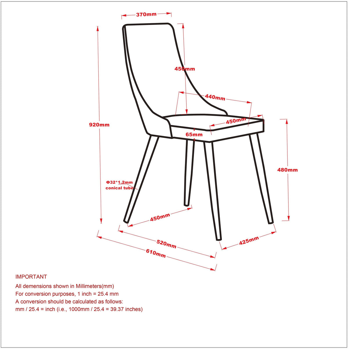 Grey Side Chair, Set of 2 S382054