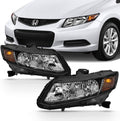 Black Headlights Pair for Honda Civic Sedan Coupe P23213