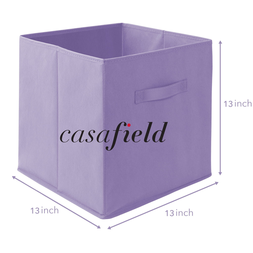 Set of 6 Fabric Storage Cube Bins, Lavender Purple U3541