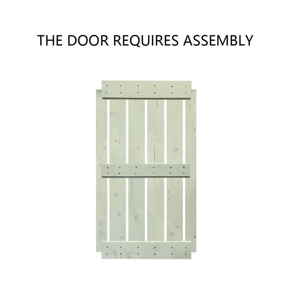 Stained Solid Wood Interior Sliding Barn Door - Ocean Blue - 36 x 84 C493107