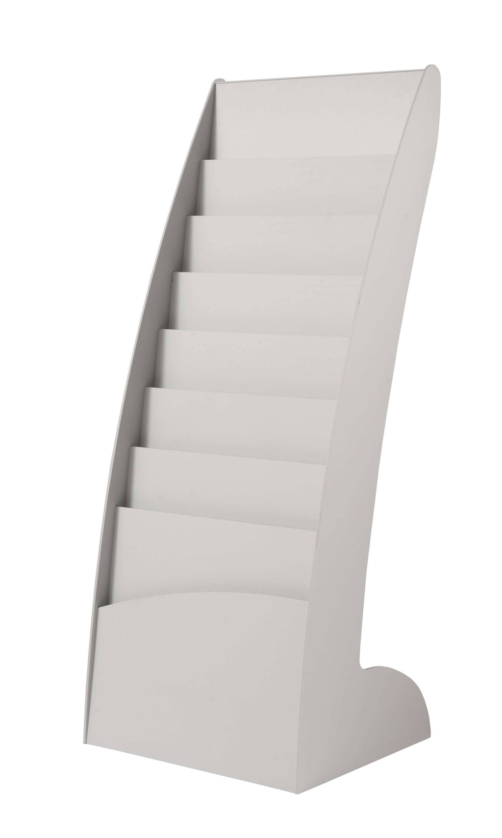 Curved Floor Literature Display Grey E4036