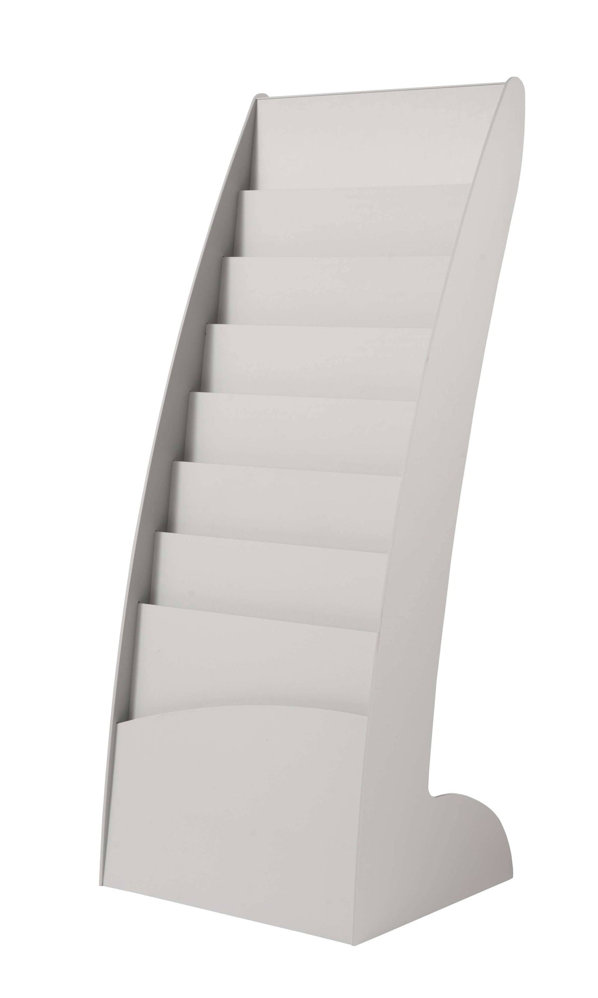 Curved Floor Literature Display Grey E4036