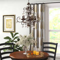 Wrought Iron 5-Light LED Candle Style Chandelier B1991
