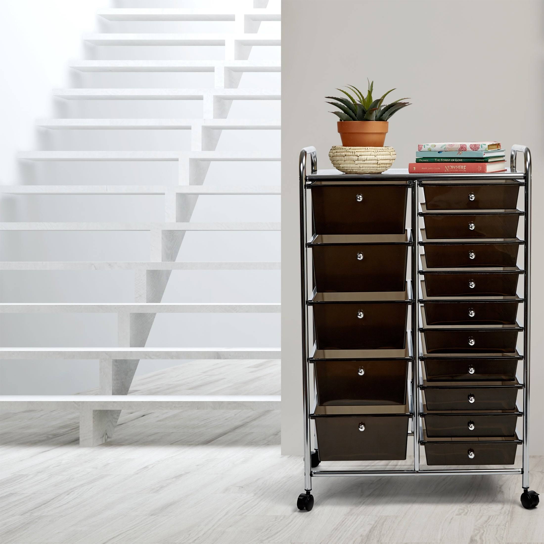 15-Drawer Black Organizer Cart M682594