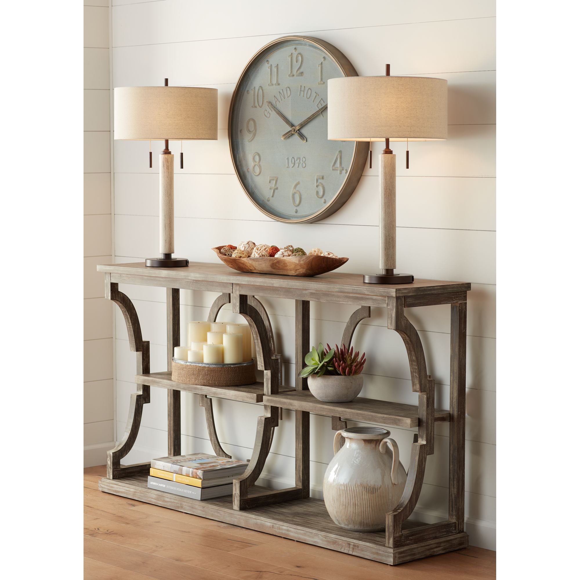 Chestnut 3 Tier Console E6201