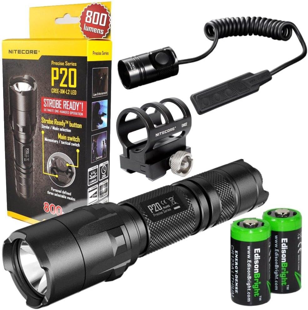 800 Lumen CREE XM-L2 LED Tactical Flashlight with Pressure Switch and Weapon Mount Z878240