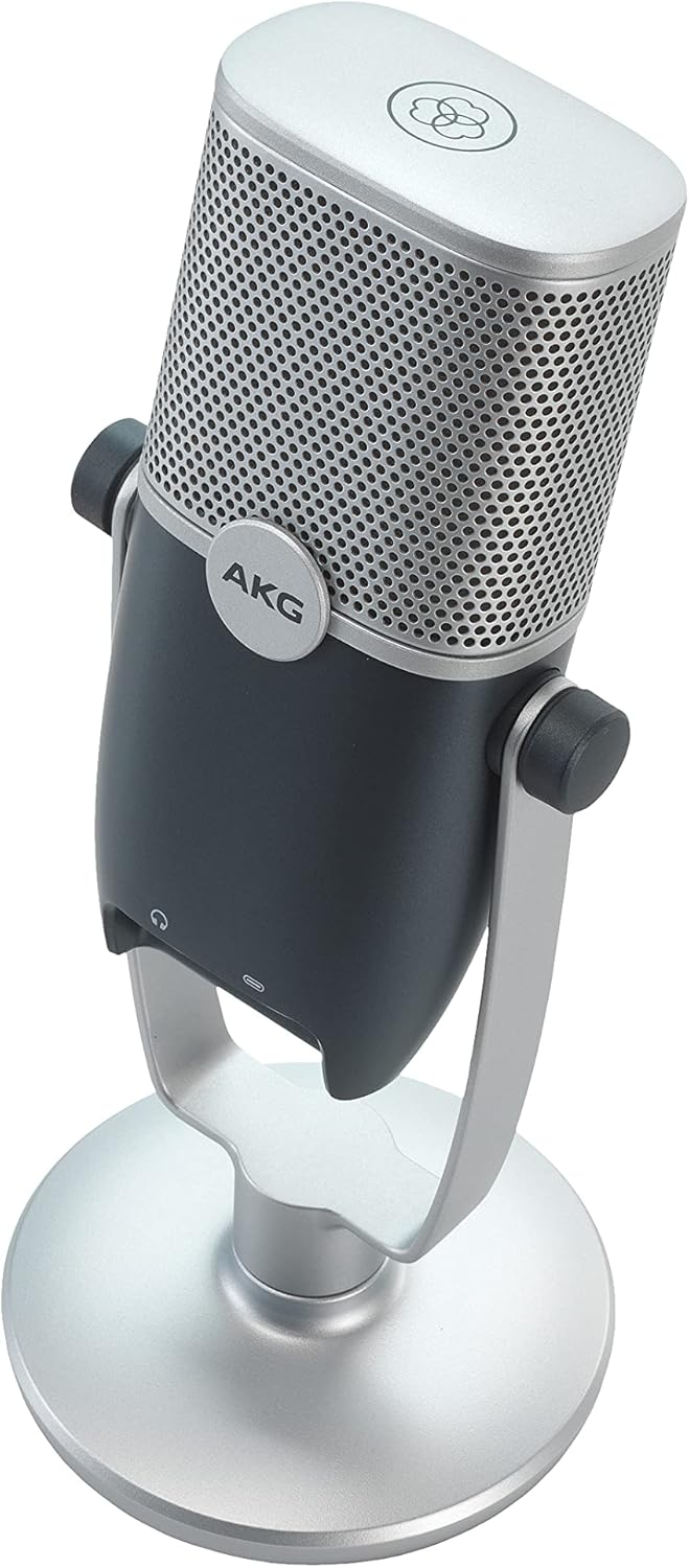 Blue and Silver USB-C Condenser Microphone O153