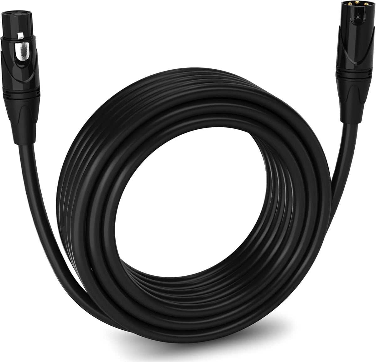 25 Feet XLR Microphone Cable, Male to Female 3 Pin, Pink, Pack of 2 T12615