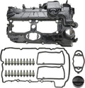 Aluminum Valve Cover with Gasket Bolts Kit & Oil Cap T7182