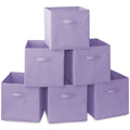 Set of 6 Fabric Storage Cube Bins, Lavender Purple U3541