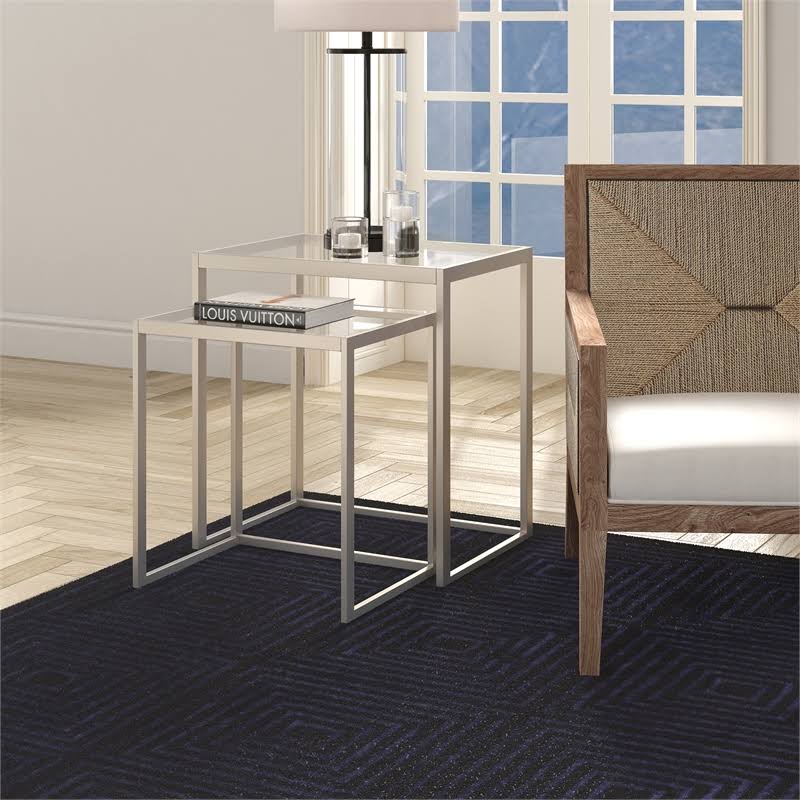Satin Nickel Nesting Side Table Set F3248