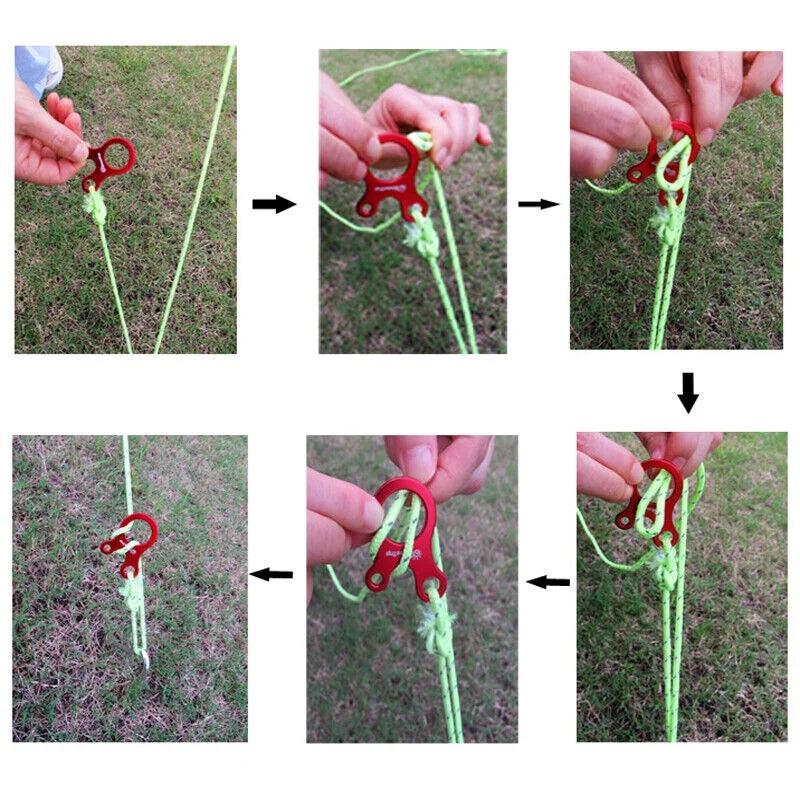 3 Hole Aluminium Alloy Tent Tensioner Cords X780