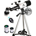 70mm Aperture 400mm AZ Mount Refracting Telescope with Carry Bag Q9369