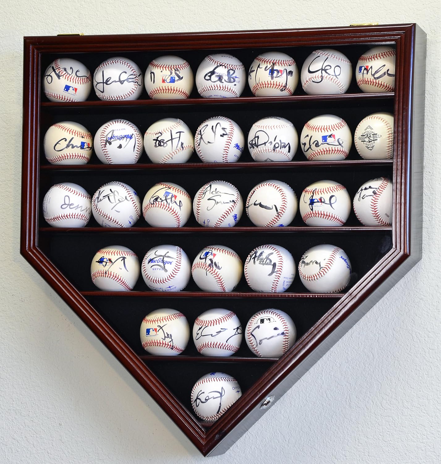 Cherry Baseball Ball Display Case Cabinet K780