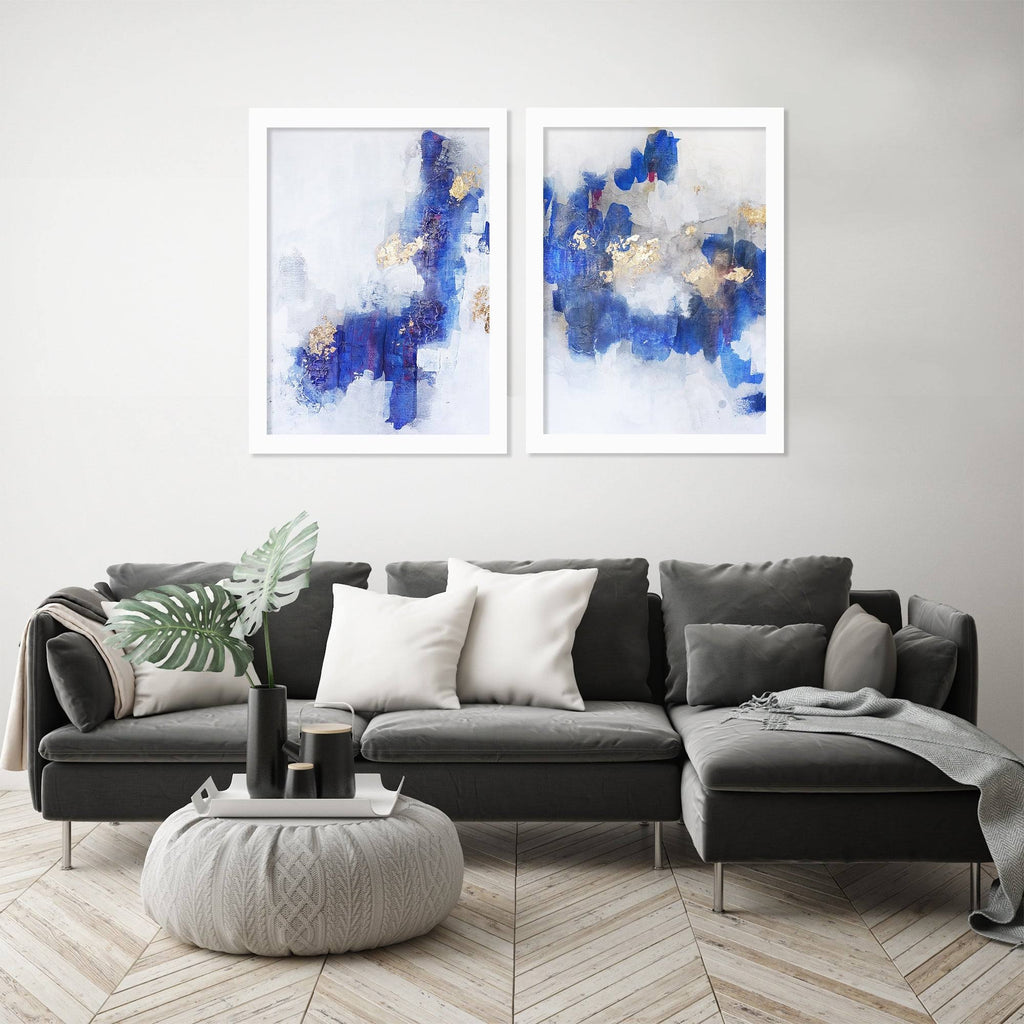 2 Piece White Framed Print Set O17722