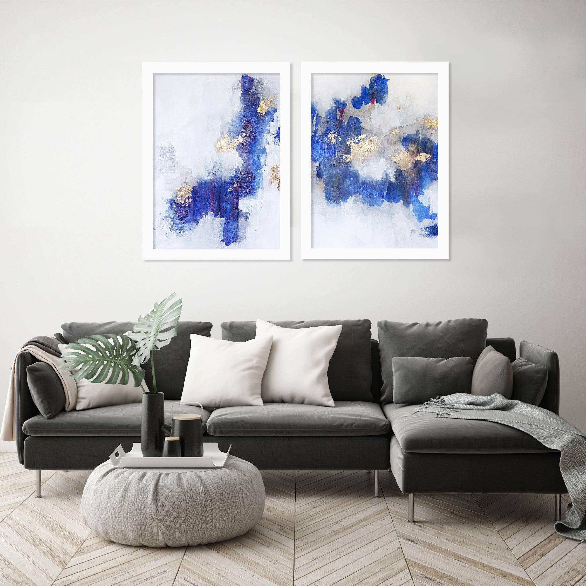 2 Piece White Framed Print Set O17722