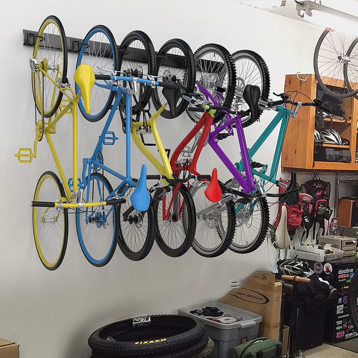 6 Bike Wall Mount Bike Storage Rack S1820