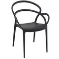 Black Stacking Patio Dining Armchair (Set of 2) B869396