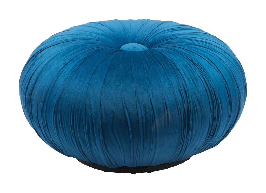 Light Blue Velvet Ottoman W177218