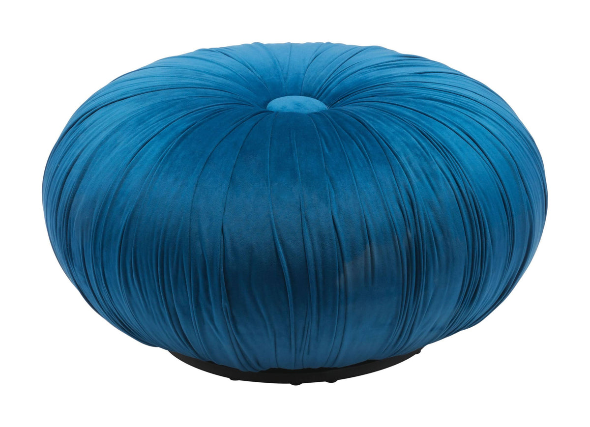 Light Blue Velvet Ottoman W177218