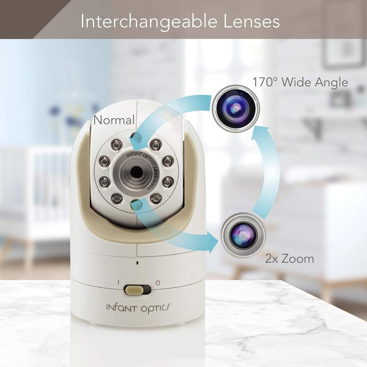 Video Baby Monitor with Interchangeable Optical Lens A455640