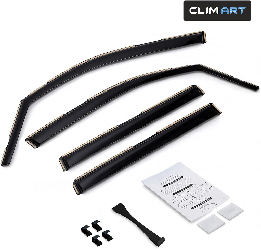 Dark Smoke In-Channel Window Deflectors 4pcs O1226