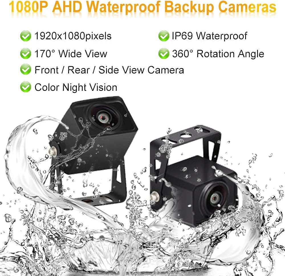 7 inch 1080P Dual Backup Camera with Monitor Kit S36101