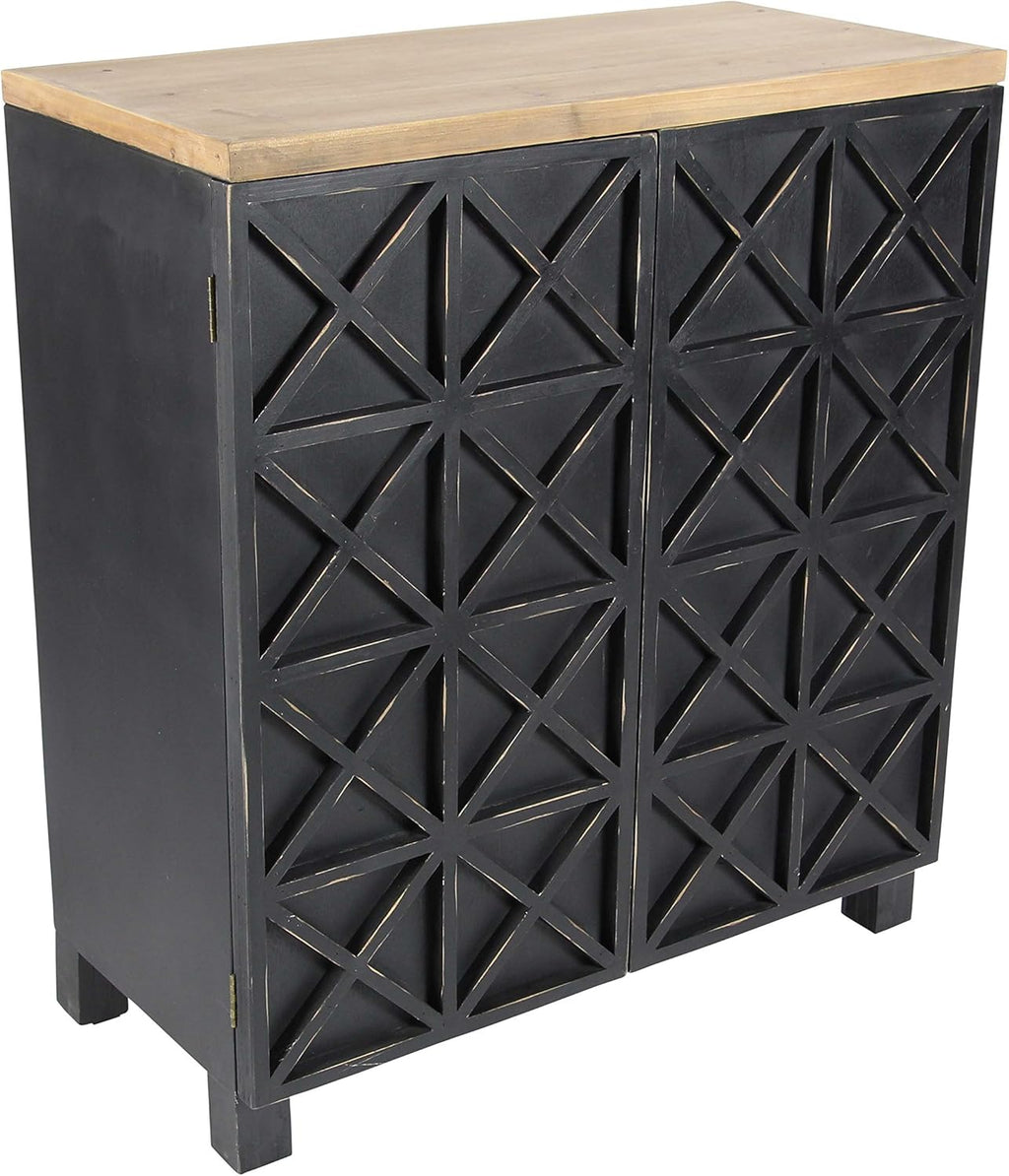 28 x 31 Light Brown White Wood Cabinet F8509
