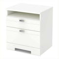 Pure White Nightstand D82918