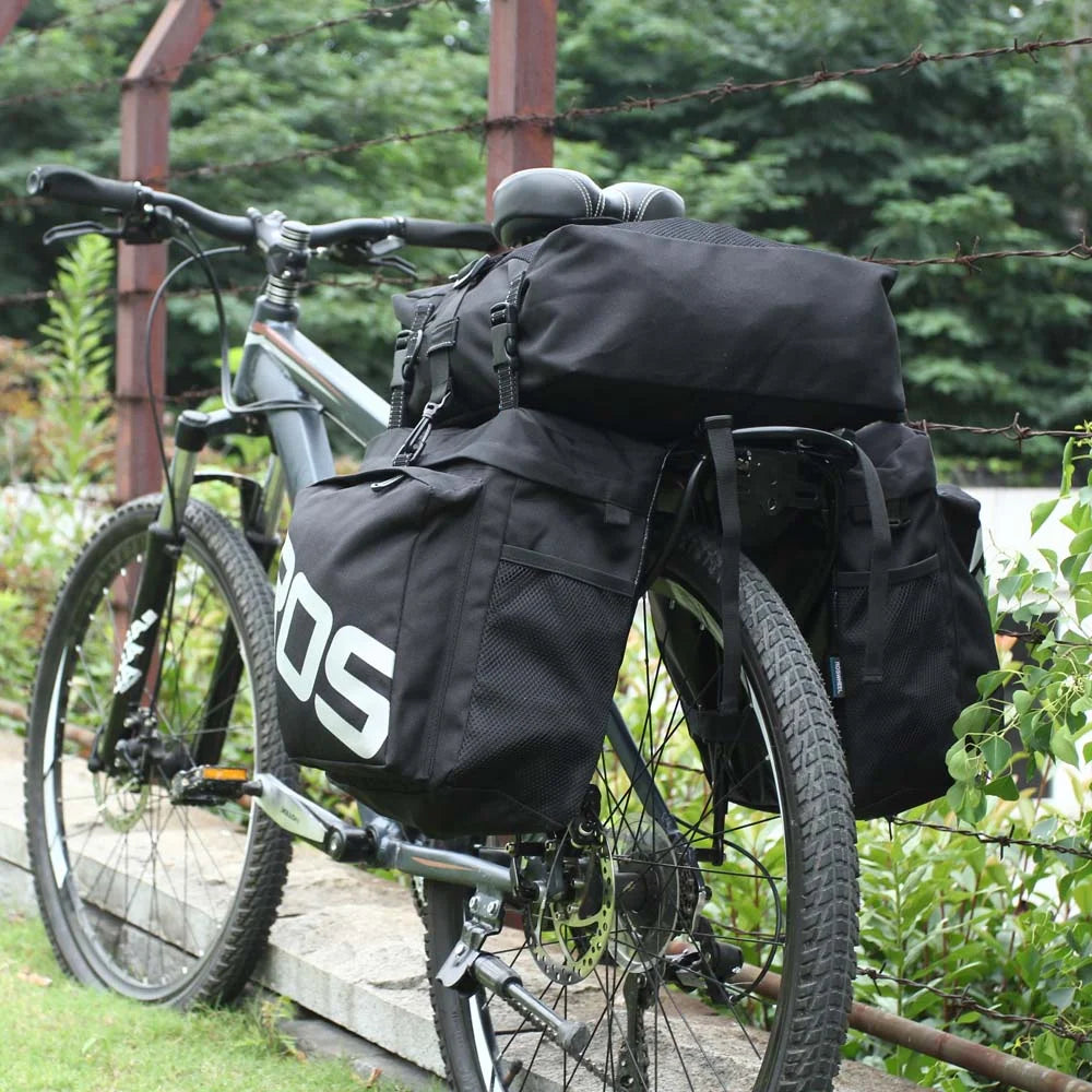 3 in 1 Multifunction Mountain Bike Bag Pannier Rear Seat Trunk Bag I1491