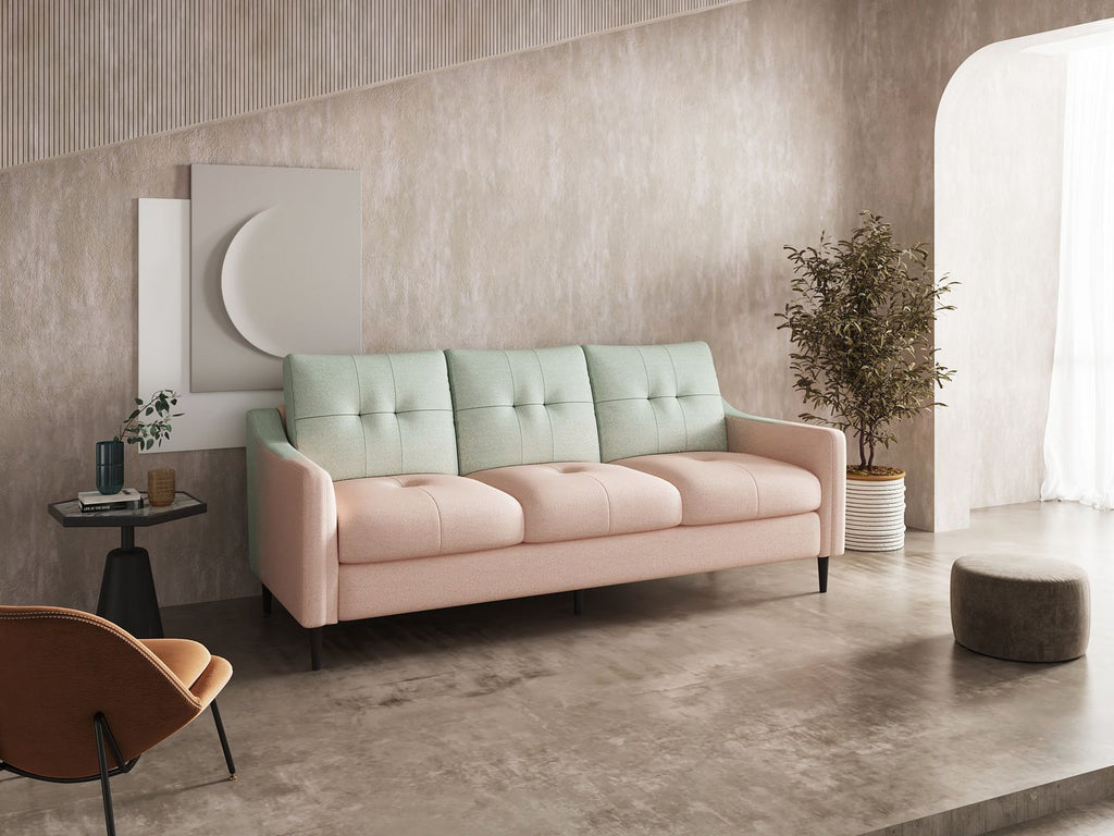 Tufted Futon Sofa with Metal Legs V95586