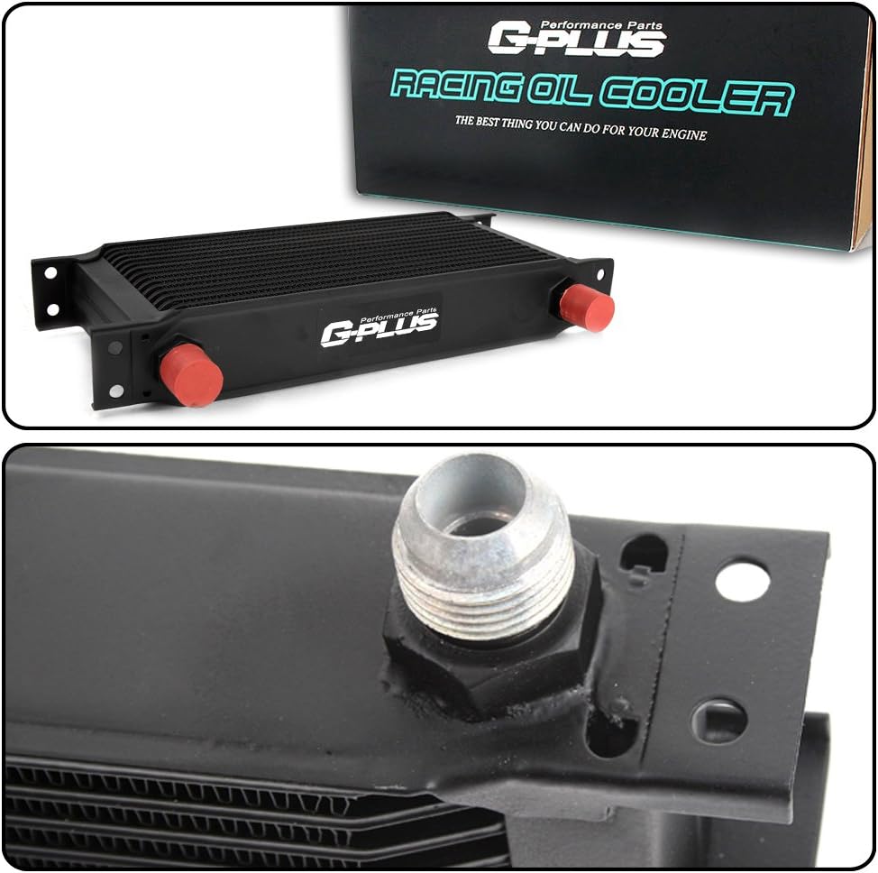 30 ROW Universal Engine Aluminum Oil Cooler Kit with 7" Electric Cooling Fan and Oil Filter Adapter Kit G31414