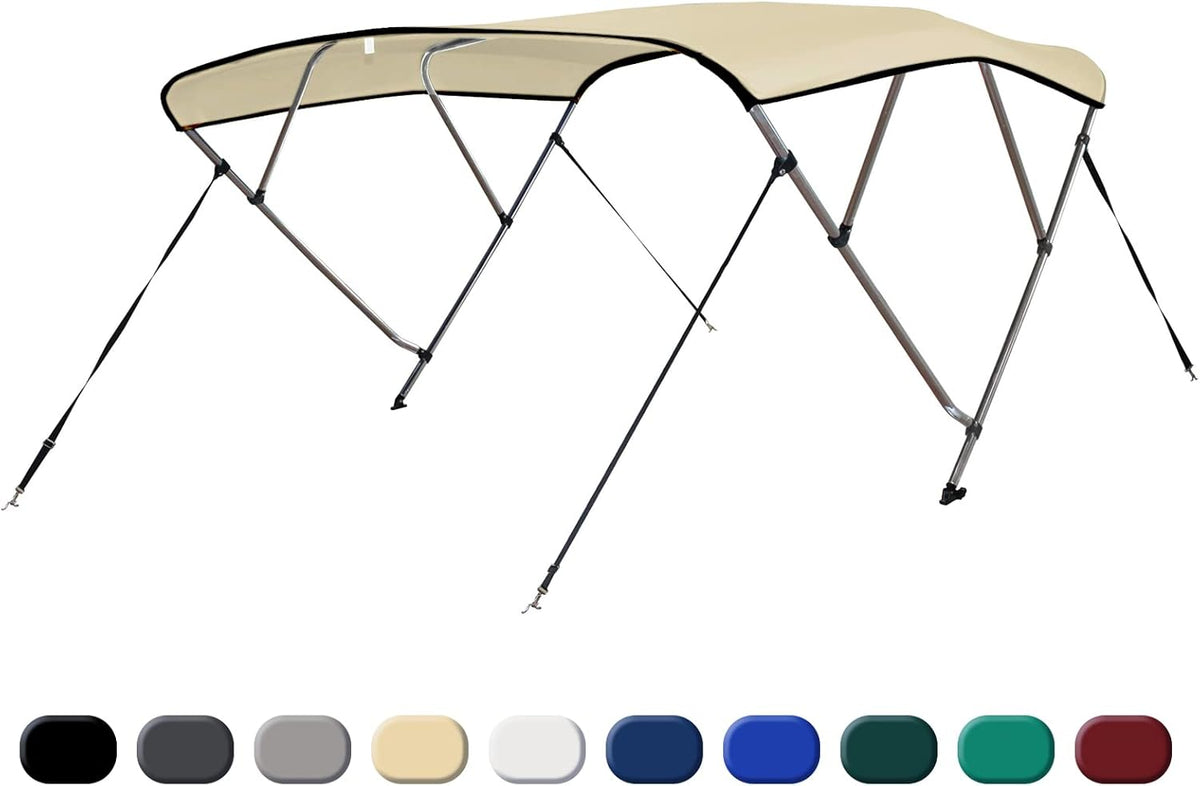 Green 4 Bow Bimini Top Cover with Aluminum Frame A3806