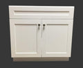 White Shaker Single-Sink Bathroom Vanity Base Cabinet C754086