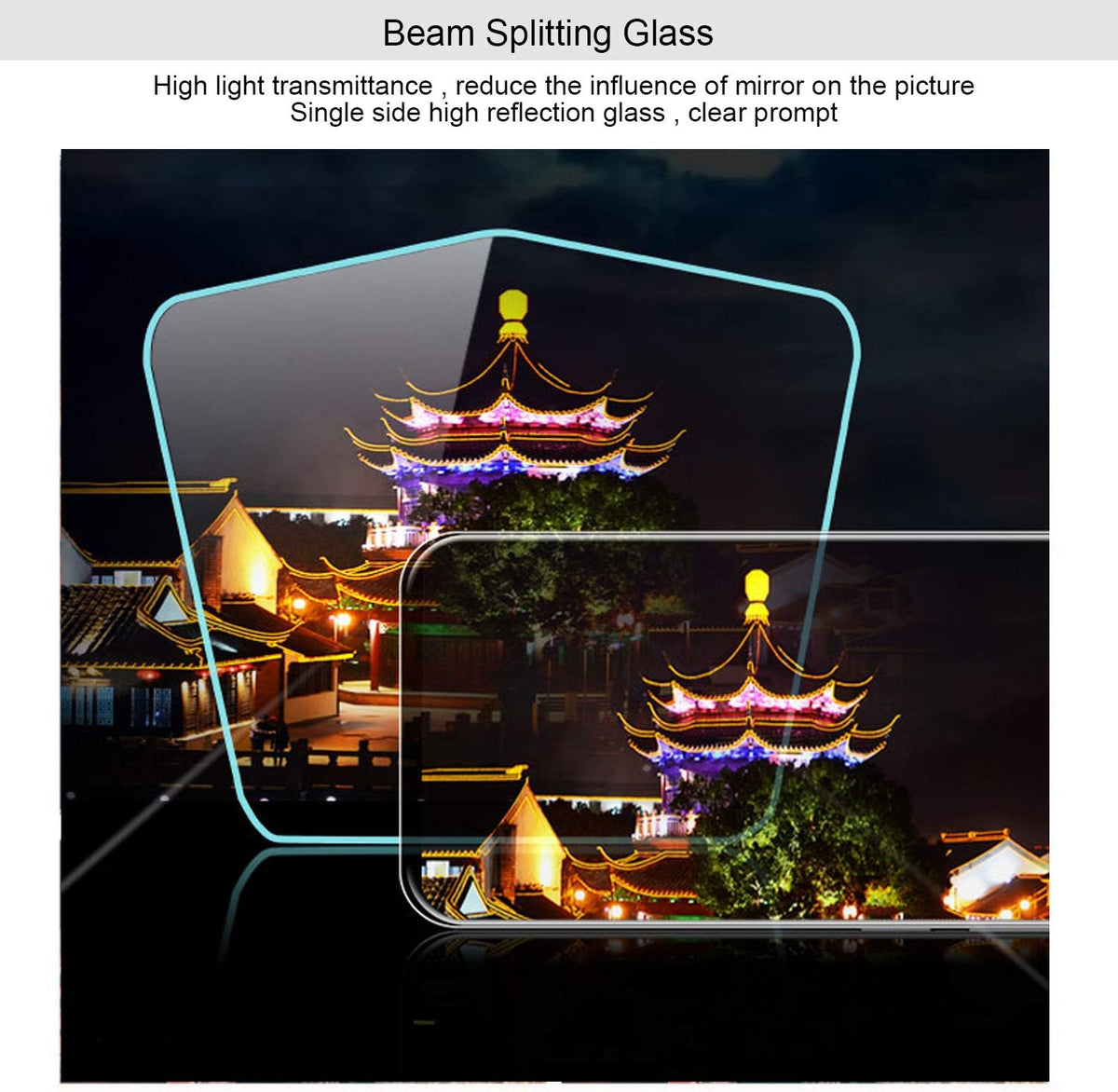 Adjustable Teleprompter with HD Glass & Remote Q704