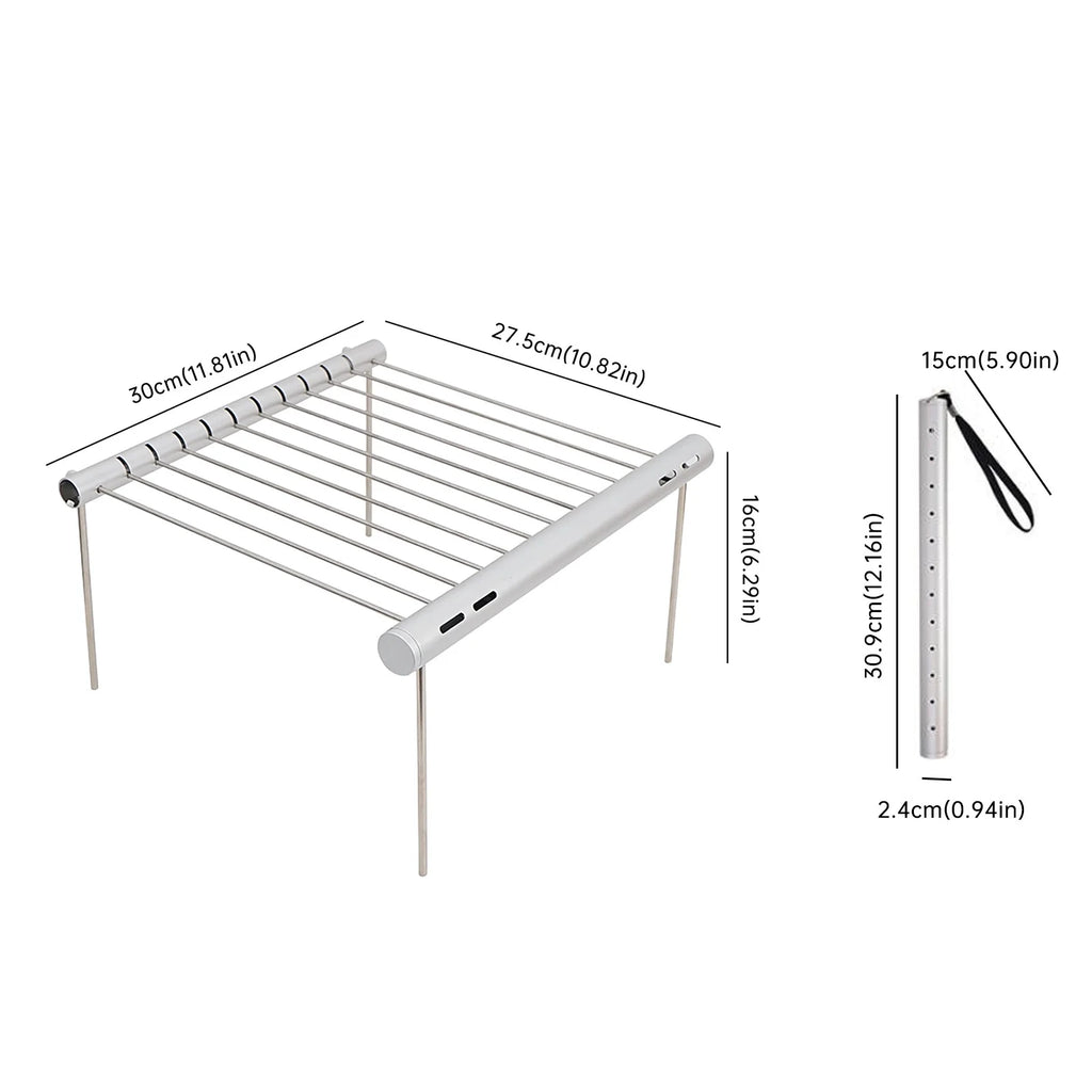 Portable Folding Barbeque Grill with Outdoor Baking Tray Holder M115