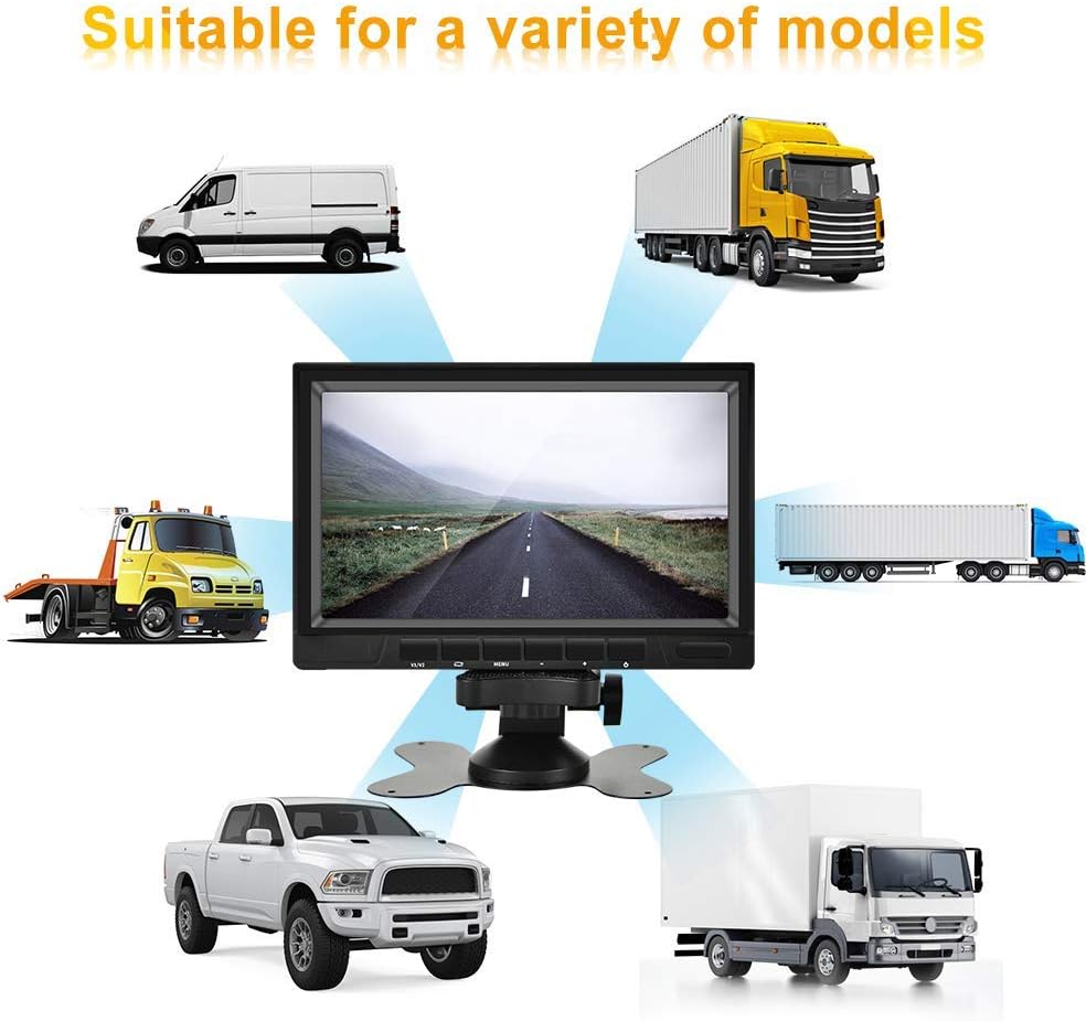 7 inch 1080P Dual Backup Camera with Monitor Kit S36101