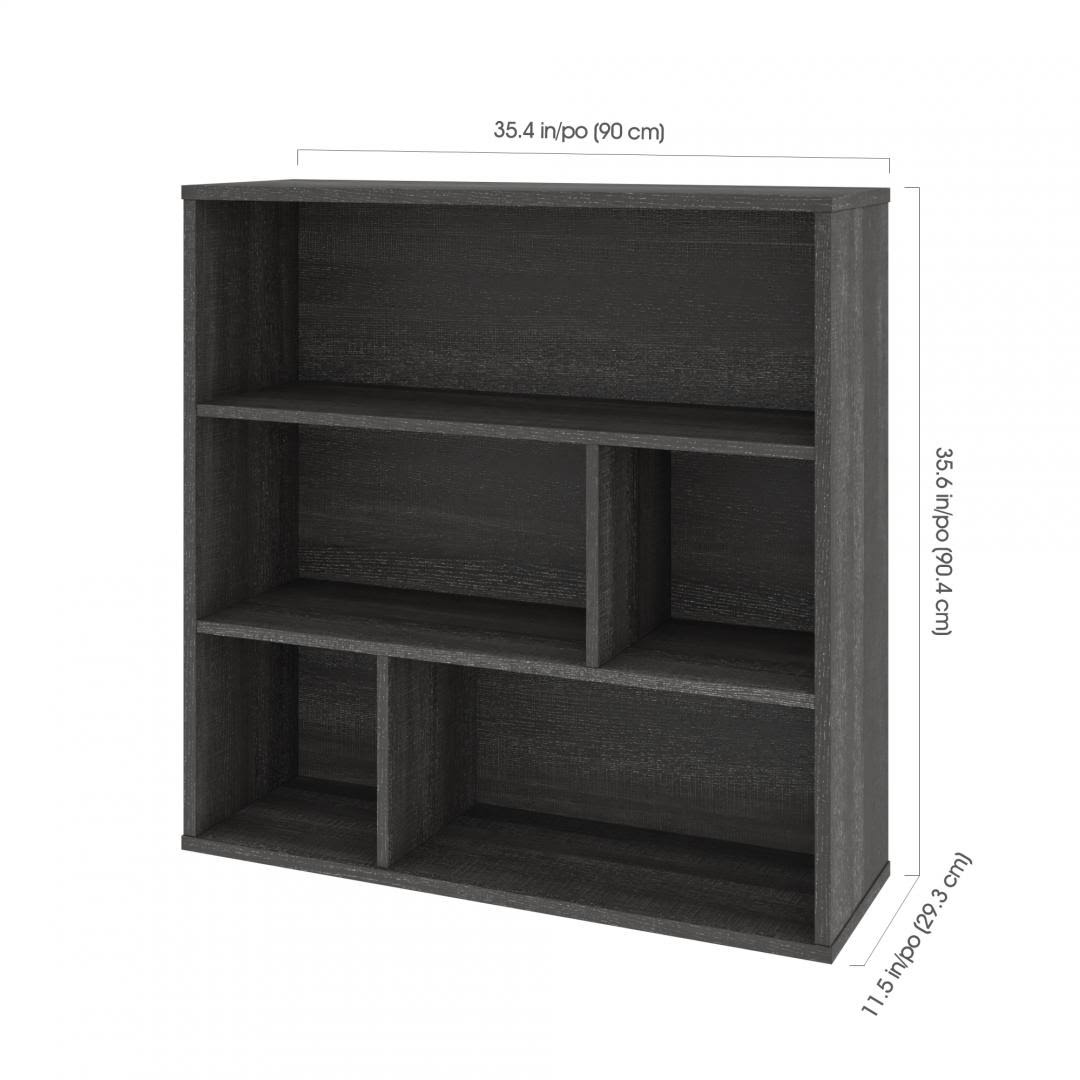 White Asymmetrical Shelving Unit W562