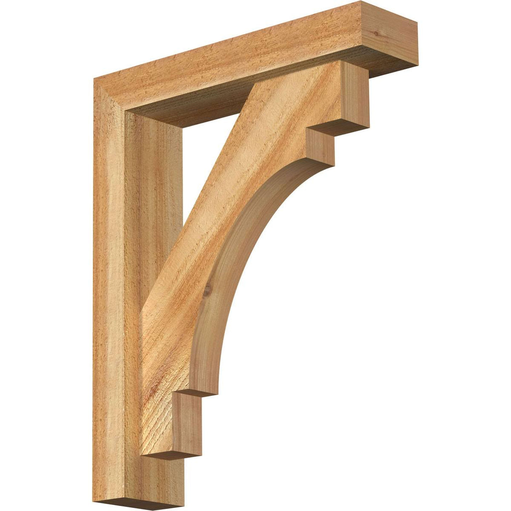 Rough Sawn Bracket with Offset Brace, Western Red Cedar A1620