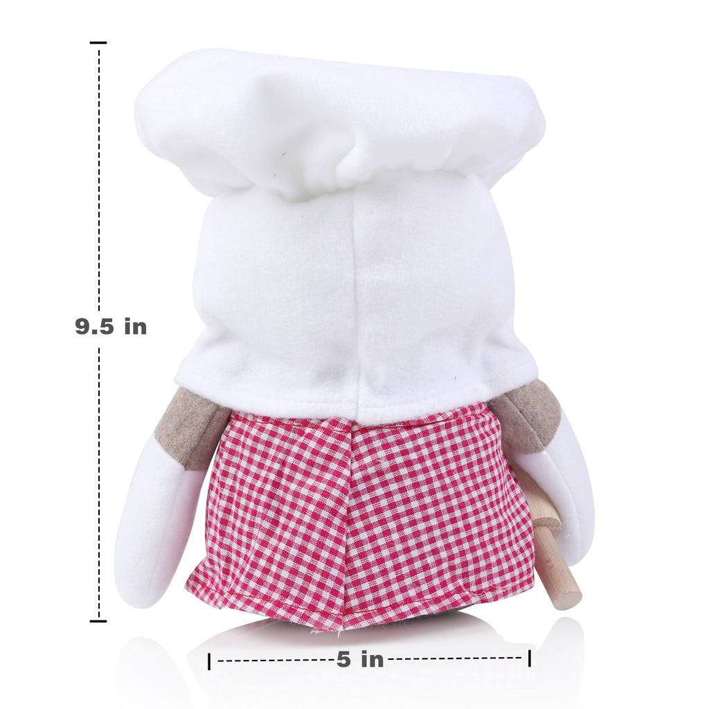 Red and White Plush Gnome Decor L4364