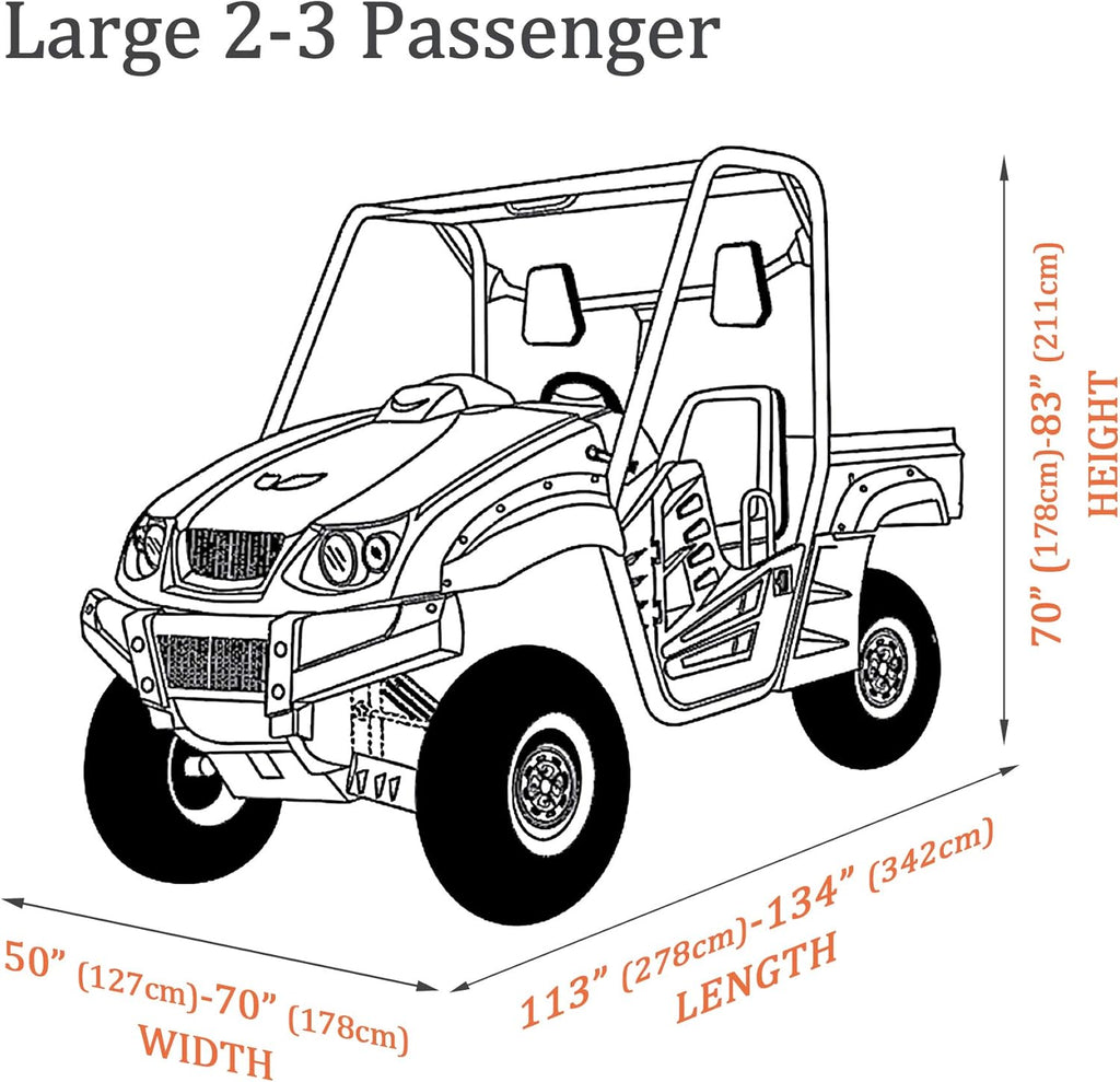 420D Waterproof Oxford Fabric UTV Cover with Storage Bag M 114’’x65’’x75’’ N327