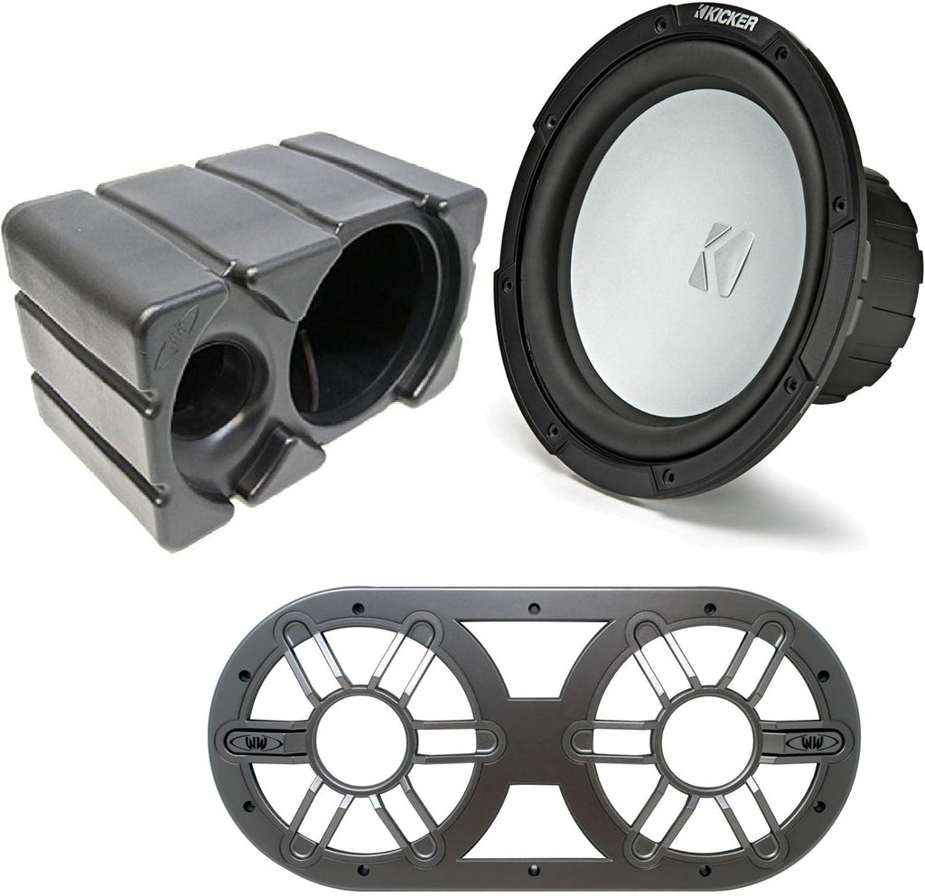 10-inch 2-Ohm Marine Grade Subwoofer with Ported Enclosure U217270