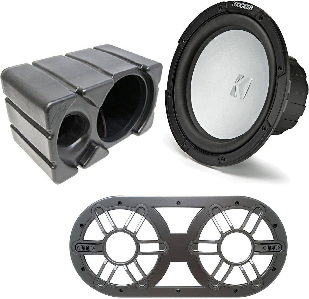10-inch 2-Ohm Marine Grade Subwoofer with Ported Enclosure U217270