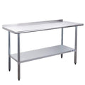 24×60 Inch Stainless Steel Commercial Work Table with Backsplash and Undershelf U733252