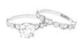 Moissanite Wedding Ring Set, 925 Sterling Silver, 4 Carat R413926