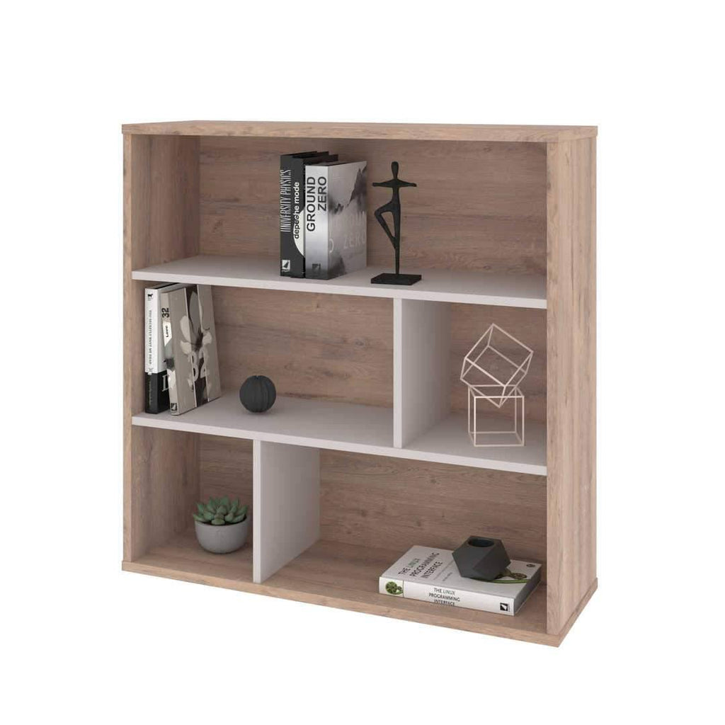 White Asymmetrical Shelving Unit W562